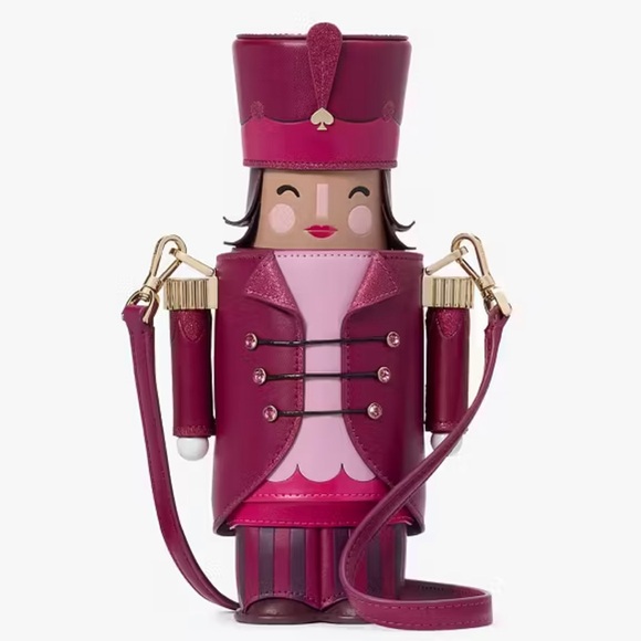 kate spade Handbags - Kate Spade Pink Nutcracker Crossbody Bag Oh What Fun 3D Novelty NWT